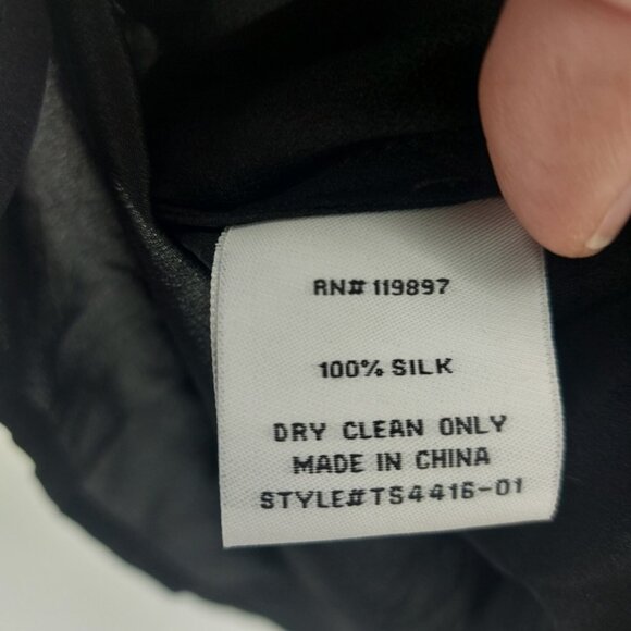 Royal Project Silk Black Short Sleeve Blouse size medium - Picture 6 of 6